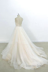 Eye-catching Appliques Tulle A-line Wedding Dresses